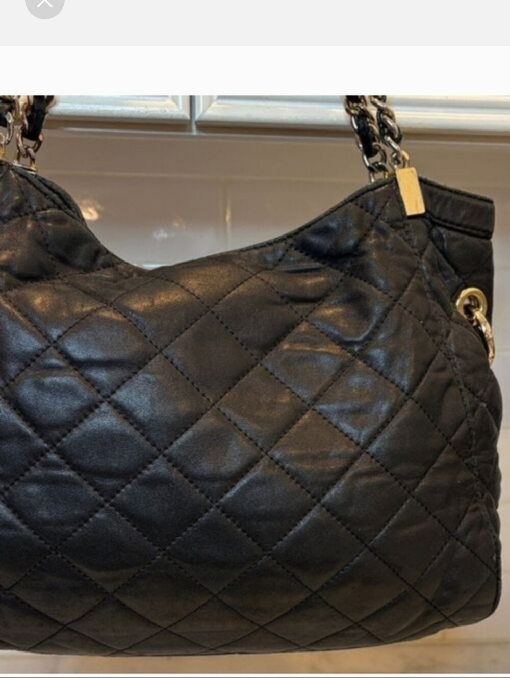 💥Sale💥Michael Kors Quilted Susannah Medium Leather Shoulder Tote - Picture 6 of 13